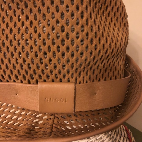 Rare Authentic Gucci hat, genuine leather main image 4